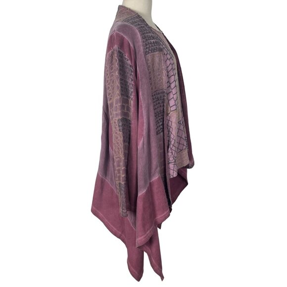 Parsley & Sage Patchwork Embroidered Cardigan Jacket Tank Set 1X Pink Lagenlook - Picture 4 of 12